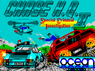 Chase HQ II: Special Criminal Investigation title screen for ZX Spectrum